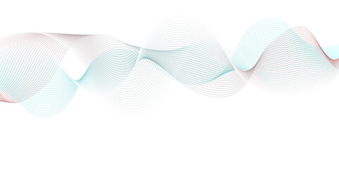 Abstract blue blend digital wave lines and technology transparent background. Minimal carve wavy white and blue flowing wave lines and glowing moving lines. Futuristic sound wave lines background.