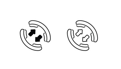 Call Diversion icon design with white background stock illustration