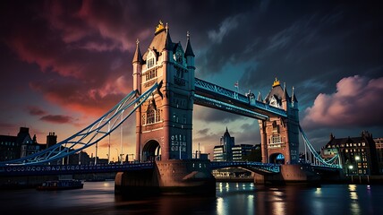 tower bridge at night