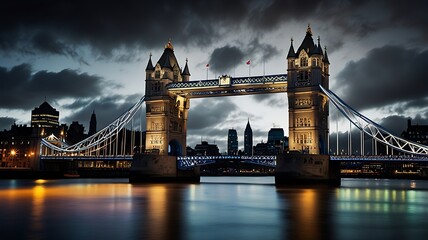 tower bridge at night