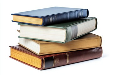 Books Collection on Isolated white background created with generative ai