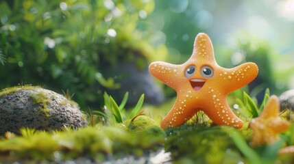 cute adorable 3d cartoon starfish