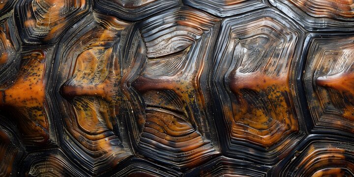 Natural Turtle Shell Surface Close-Up