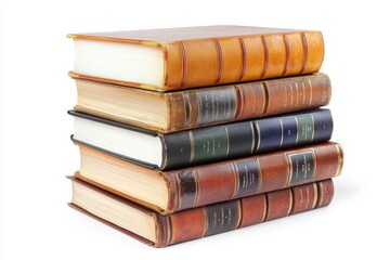 Books Collection on Isolated white background created with generative ai