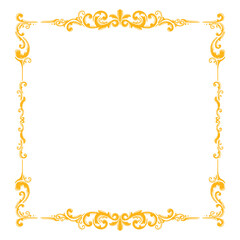 Ornament Wedding Floral Border Vintage