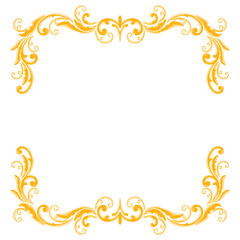 Ornament Wedding Floral Border Vintage