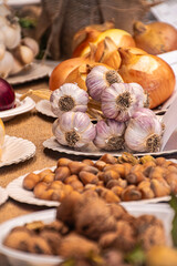 Still life with nuts and spices