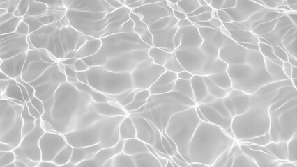 Close-up of a water surface featuring soft ripples and waves, highlighting a natural, white, and transparent shadow texture