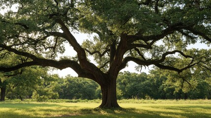 The expansive branches of an old oak tree create a timeless setting with lots of space for text.