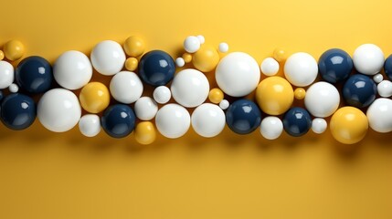 Colorful hanging balls and spheres abstract backgrounds.