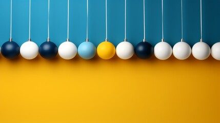 Colorful hanging balls and spheres abstract backgrounds.