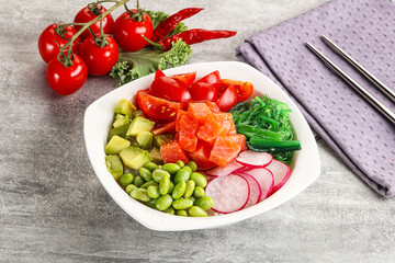 Hawaian cuisine - Poke with salmon