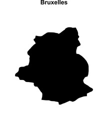 Bruxelles province blank outline map
