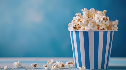 The striped popcorn bucket