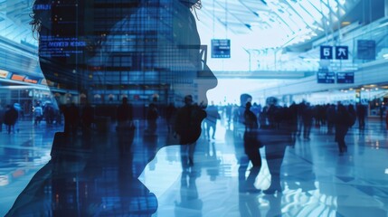 The Silhouette in Airport