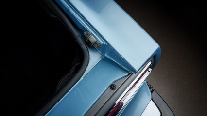 Looking down at the passenger brake light