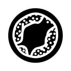 high cholesterol obesity overweight glyph icon vector. high cholesterol obesity overweight sign. isolated symbol illustration