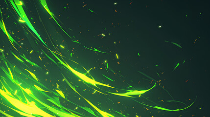 green flames effect illustration background