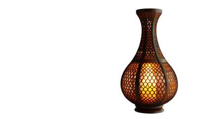 Vase lamp on transparent background