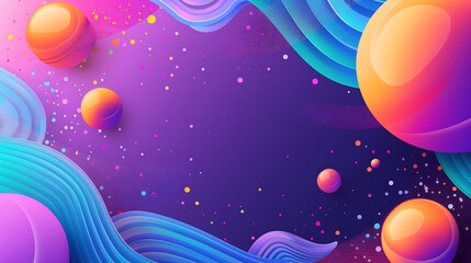 Abstract Background with Vibrant Colors and Shapes