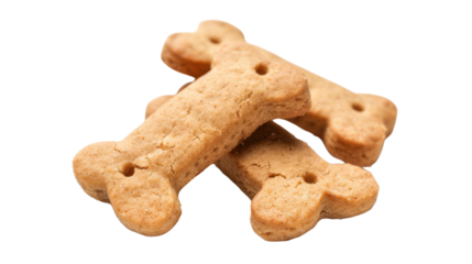 Dog treat biscuit on transparent background