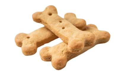 Dog treat biscuit on transparent background