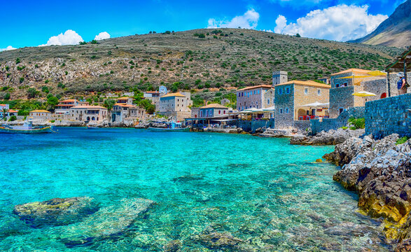 view of the village of limeni Greece