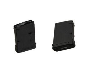 Clip for a rifle or carbine. Ammunition for weapons. Isolate on a white back