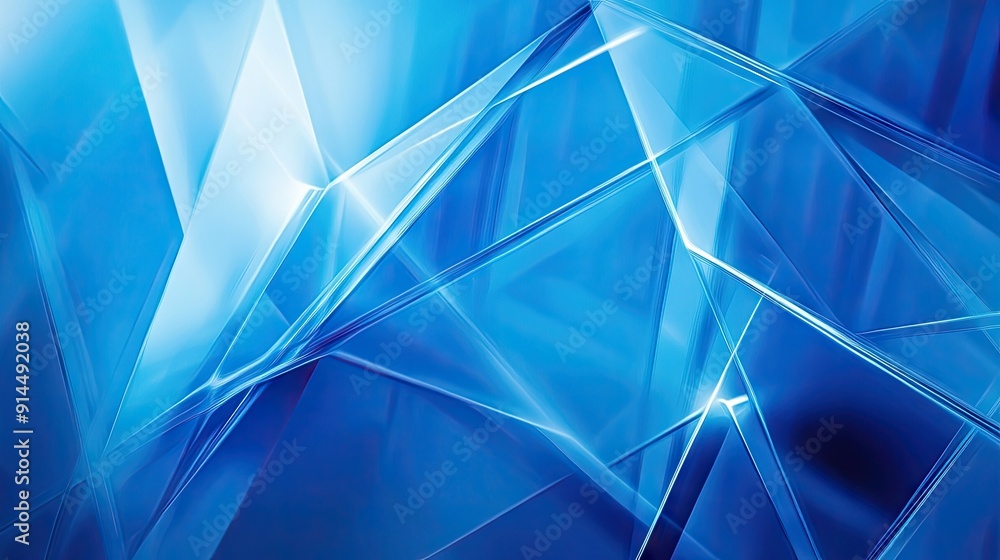 Poster abstract blue background with futuristic geometric lines and shiny gradients. perfect for business a