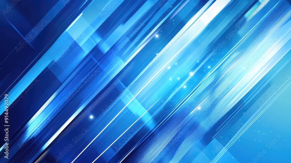 Poster abstract blue background with futuristic geometric lines and shiny gradients. perfect for business a