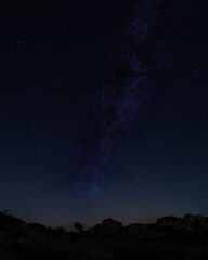 Starry sky on an August night in Sardinia