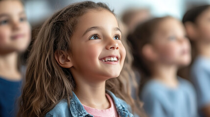 Fototapeta premium Group of children in classroom