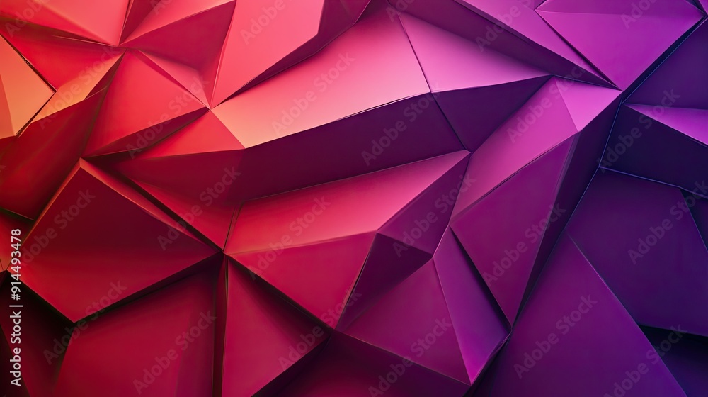 Poster abstract geometric background featuring a red-purple gradient, ideal for modern and dynamic design p