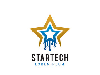 Star Technology logo symbol or icon template