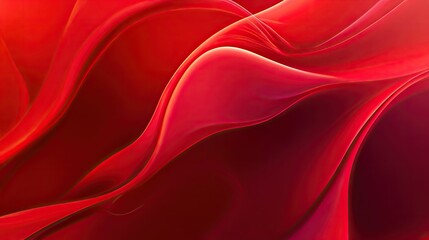 Fototapeta premium Bold red abstract design with smooth gradients, ideal for creating impactful gift cards, covers, or posters.