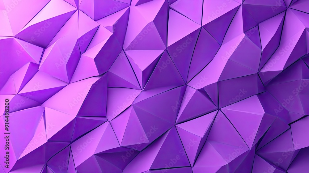 Poster bright violet abstract geometric background with triangular cells and polygon patterns, perfect for 