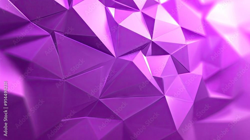 Poster bright violet abstract geometric background with triangular cells and polygon patterns, perfect for 