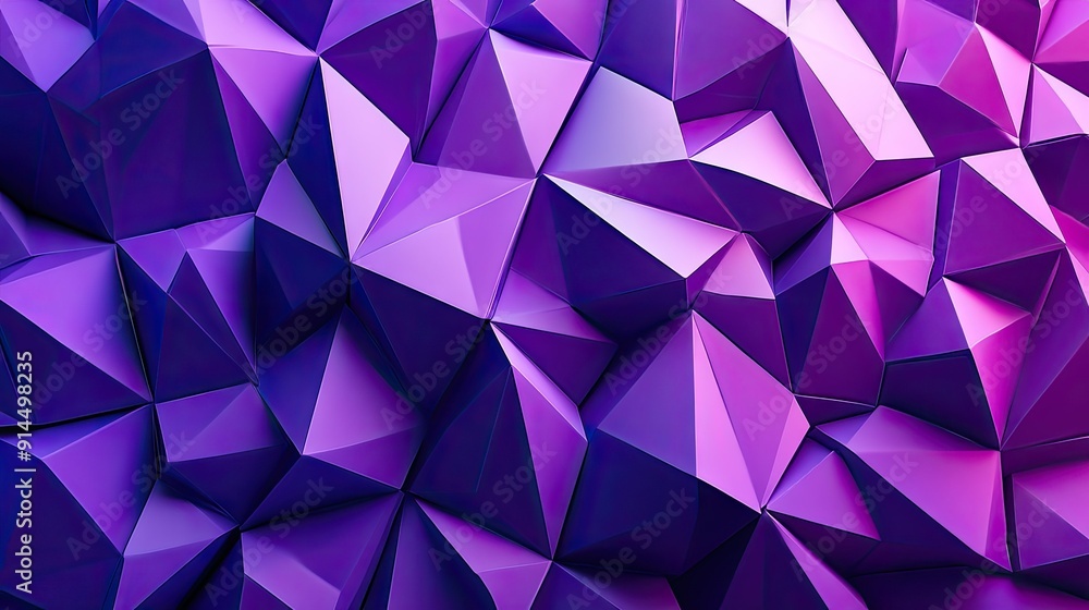 Poster bright violet abstract geometric background with triangular cells and polygon patterns, perfect for 