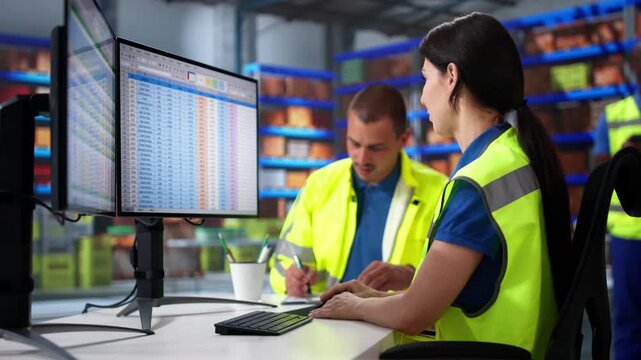 Warehouse Inventory Management On Computer
