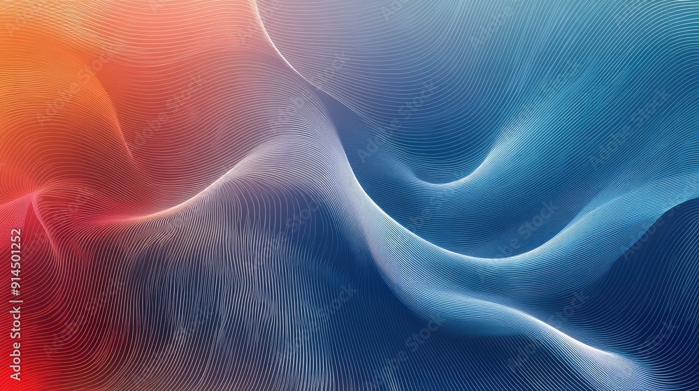 Poster elegant abstract vector background featuring wave gradient lines, creating a sleek and modern design