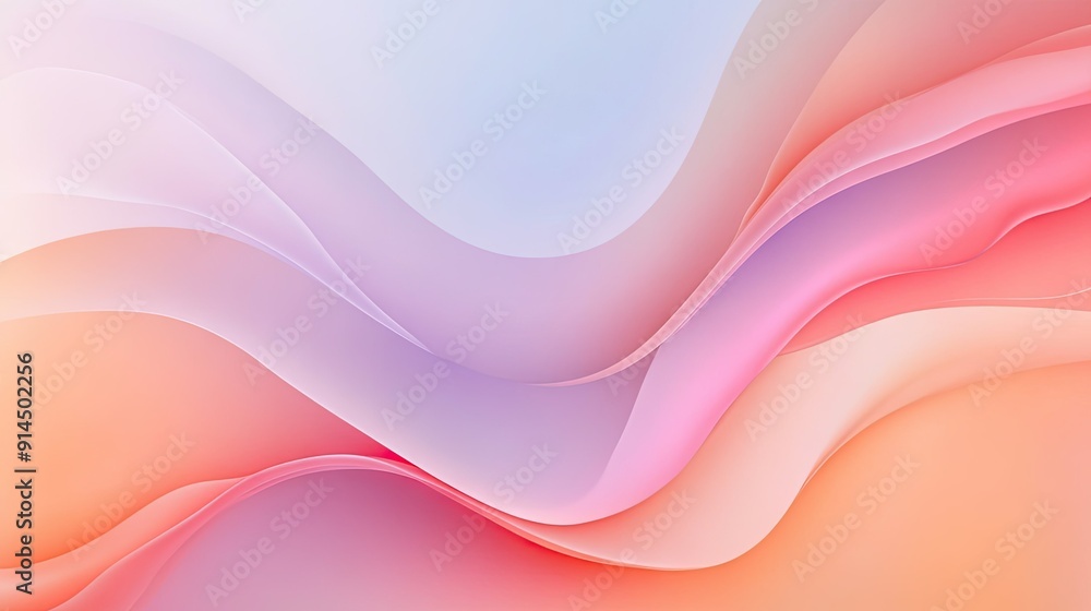 Poster elegant minimal wavy abstract background with fluid shapes and subtle gradients, creating a sophisti