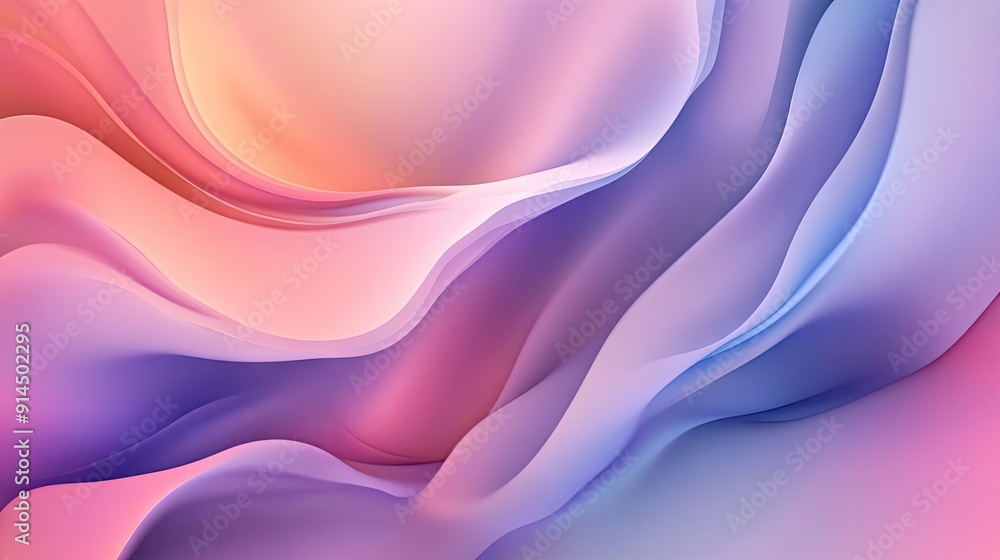 Poster elegant minimal wavy abstract background with fluid shapes and subtle gradients, creating a sophisti