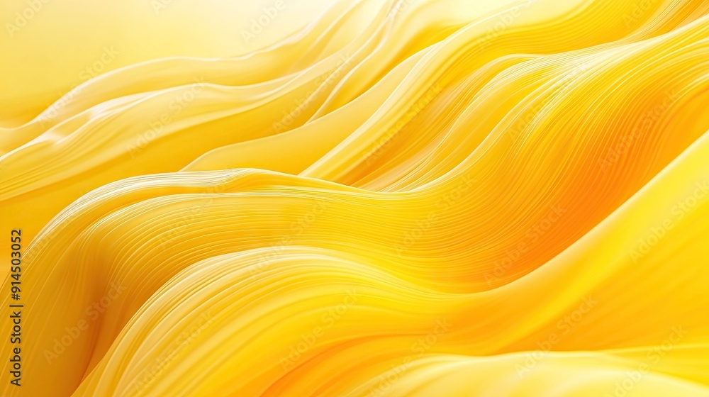 Poster energetic yellow gradient wave design for an abstract background, ideal for creating vibrant and app