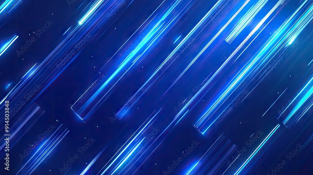 Poster futuristic blue background with a pattern of geometric lines and shiny gradients. ideal for business