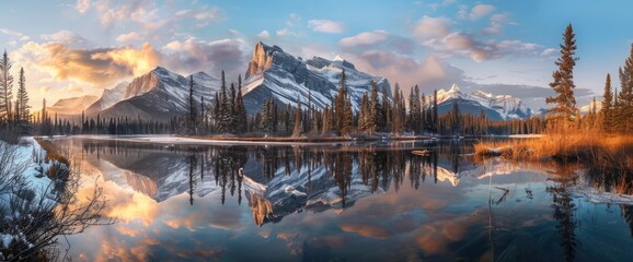 Mountain Reflection at Dawn