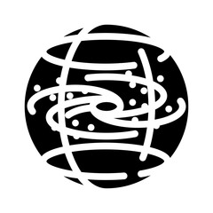 dark matter unsolved mystery glyph icon vector. dark matter unsolved mystery sign. isolated symbol illustration