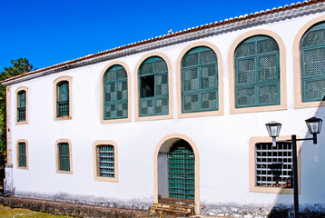 Facade of the San Francisco Convent, founded in 1693, at São Cristovão city, the 4th oldest city in Brazil, founded by Cristovão Barros in January 1th of 1590. Sergipe, Brazil, 2018