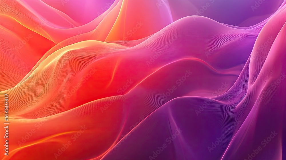 Poster minimal wavy fluid background with smooth, flowing gradients and elegant curves, ideal for modern de