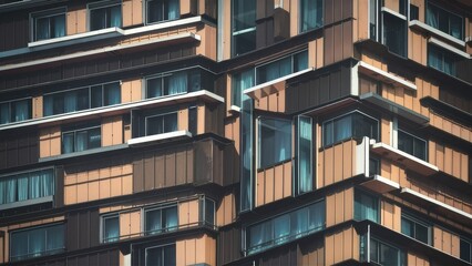 Fototapeta premium Seamless texture and background of metal and aluminum facade cladding