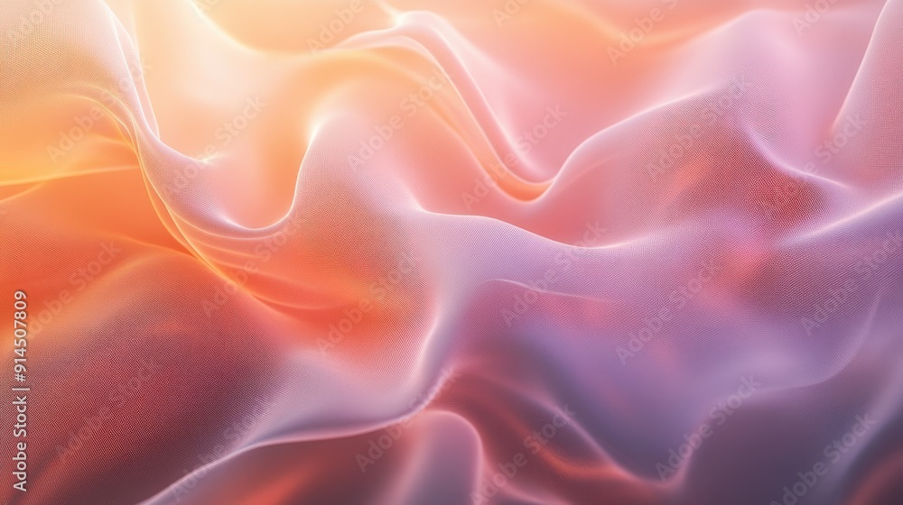 Poster minimalist wavy fluid abstract design with elegant curves and subtle gradients, ideal for contempora